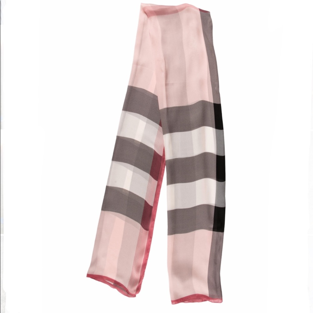 Burberry check silk scarf